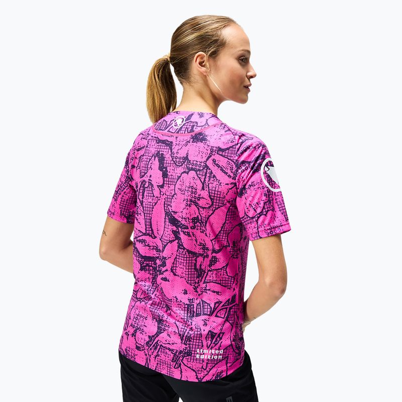 Футболка велосипедна жіноча Endura Grid Floral Ltd W pink pop 3