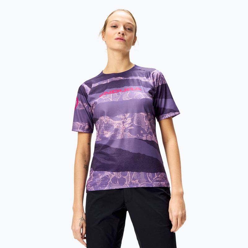 Футболка велосипедна жіноча Endura Patchwork Ltd W bramble