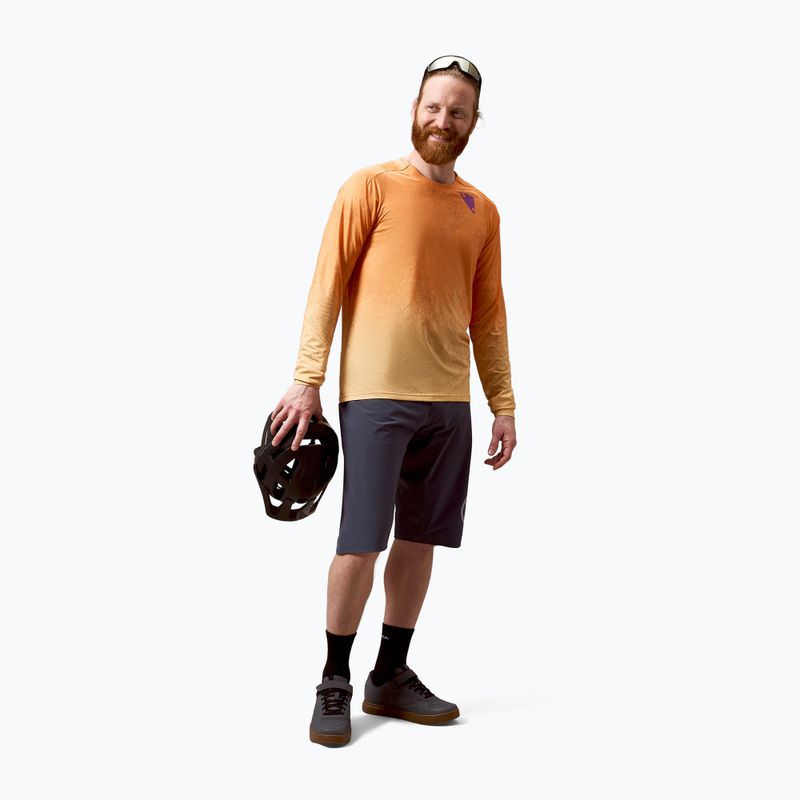 Лонгслів велосипедний чоловічий Endura Singletrack Print end orange 2