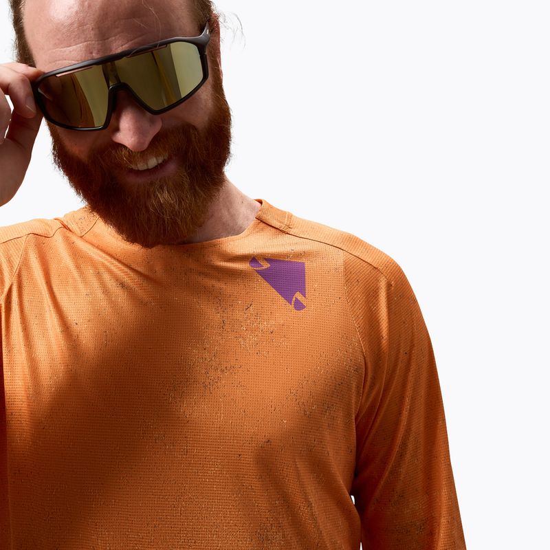 Лонгслів велосипедний чоловічий Endura Singletrack Print end orange 4