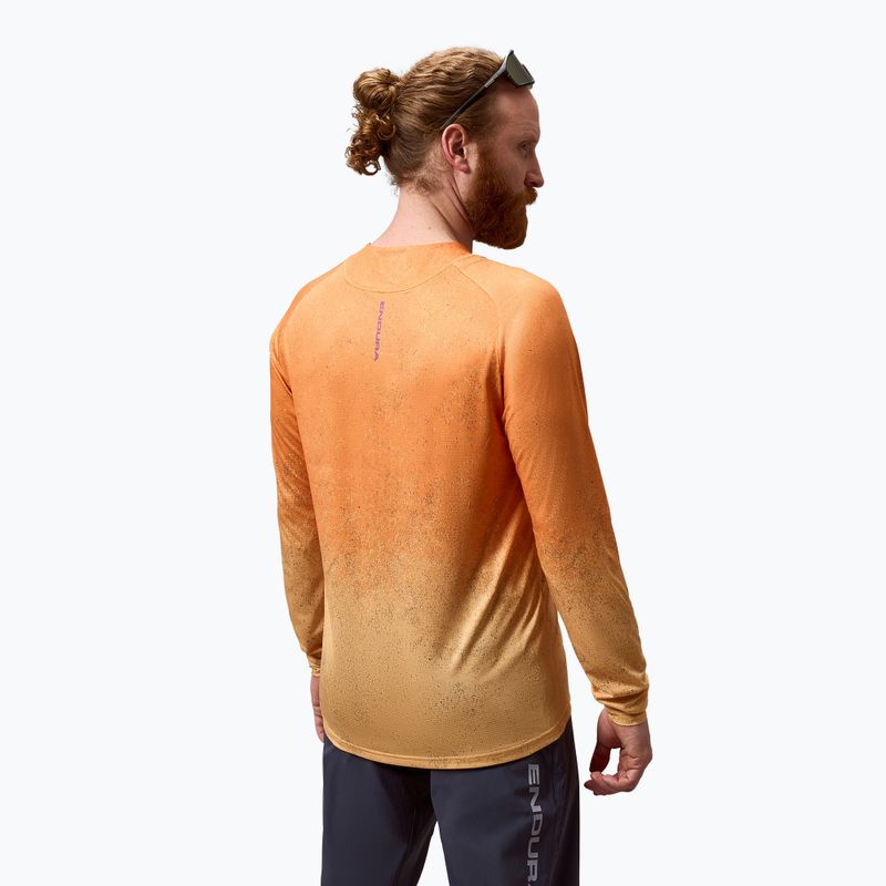 Лонгслів велосипедний чоловічий Endura Singletrack Print end orange 5