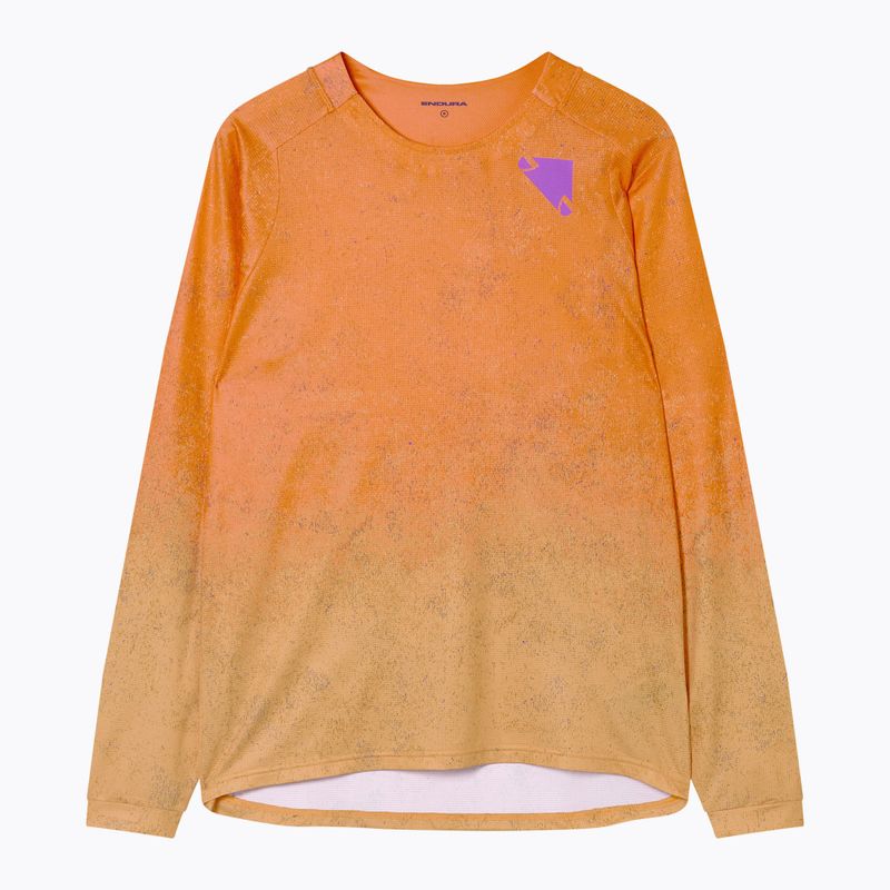 Лонгслів велосипедний чоловічий Endura Singletrack Print end orange 6