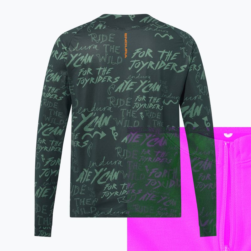 Лонгслів велосипедний чоловічий Endura Singletrack Print carbon grey 2