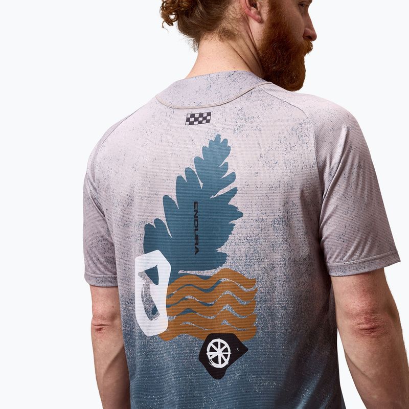 Футболка велосипедна чоловіча Endura Singletrack Print titanium 6