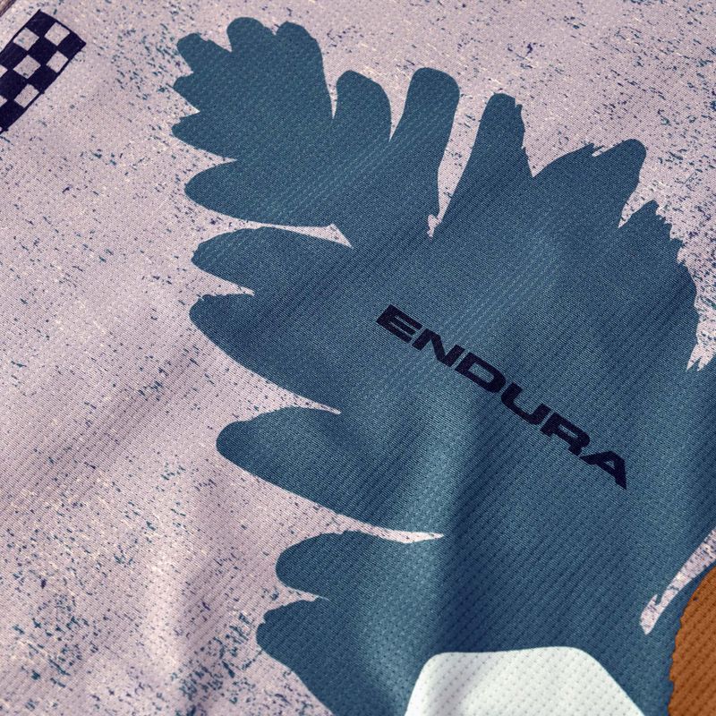 Футболка велосипедна чоловіча Endura Singletrack Print titanium 9