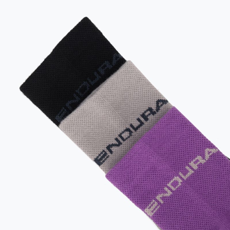 Шкарпетки жіночі Endura Coolmax Race 3 pairs W end purple 6