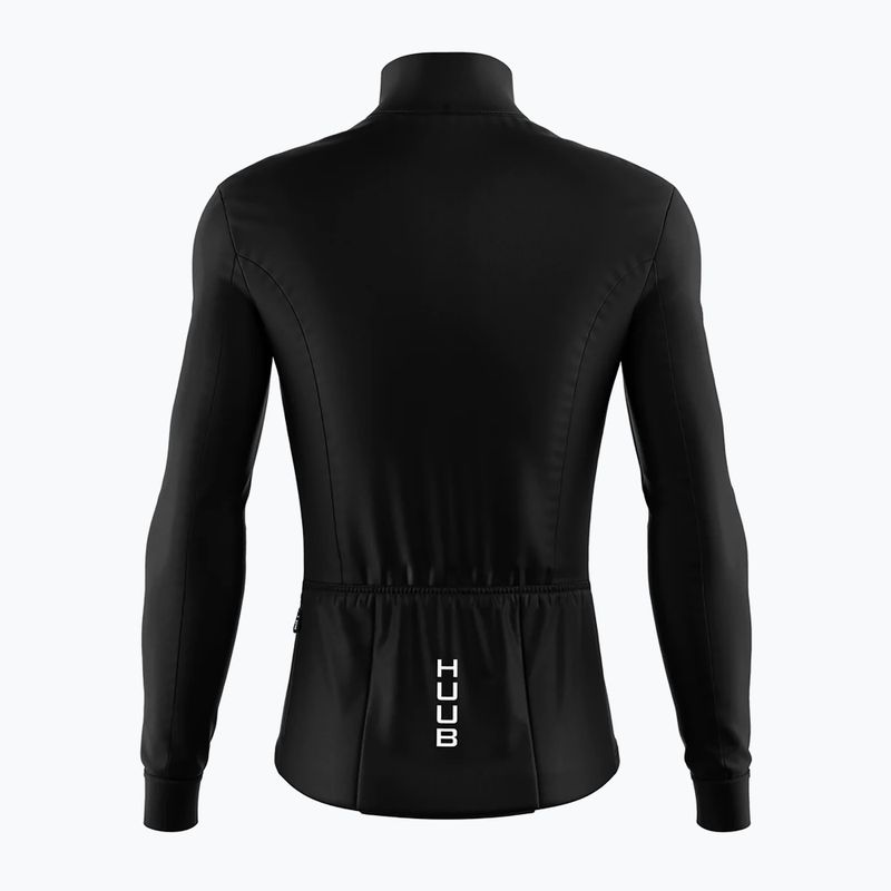 Чоловічий велосипедний лонгслів HUUB Eternal LS термо чорний/червоний 2