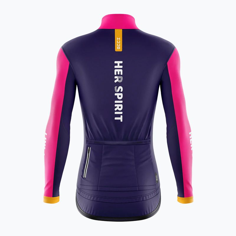 Жіноча велосипедна куртка HUUB Her Spirit Winter Peaks в стилі печворк 2