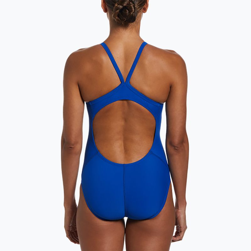 Жіночий злитий купальник Nike Solid Racerback game royal 3