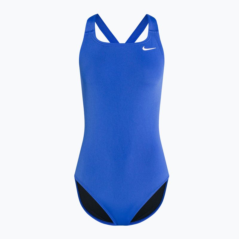 Купальник суцільний жіночий Nike Hydrastrong Solid Fastback блакитний NESSA001-494