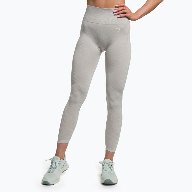 Легінси тренувальні жіночі Gymshark Vital Seamless light grey marl