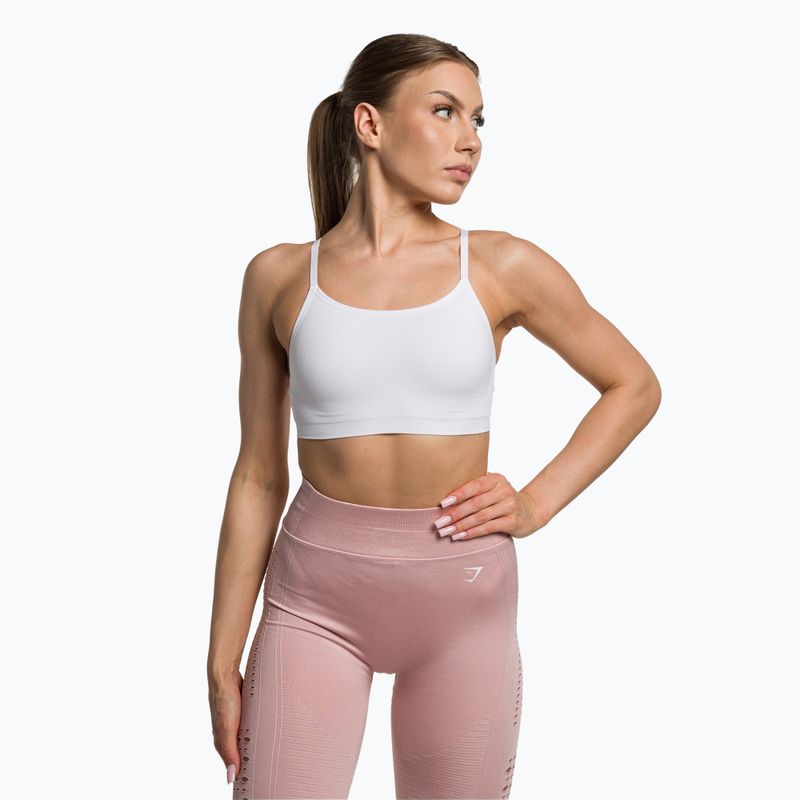Бюстгальтер спортивний Gymshark Seamless Bralette High Neck white
