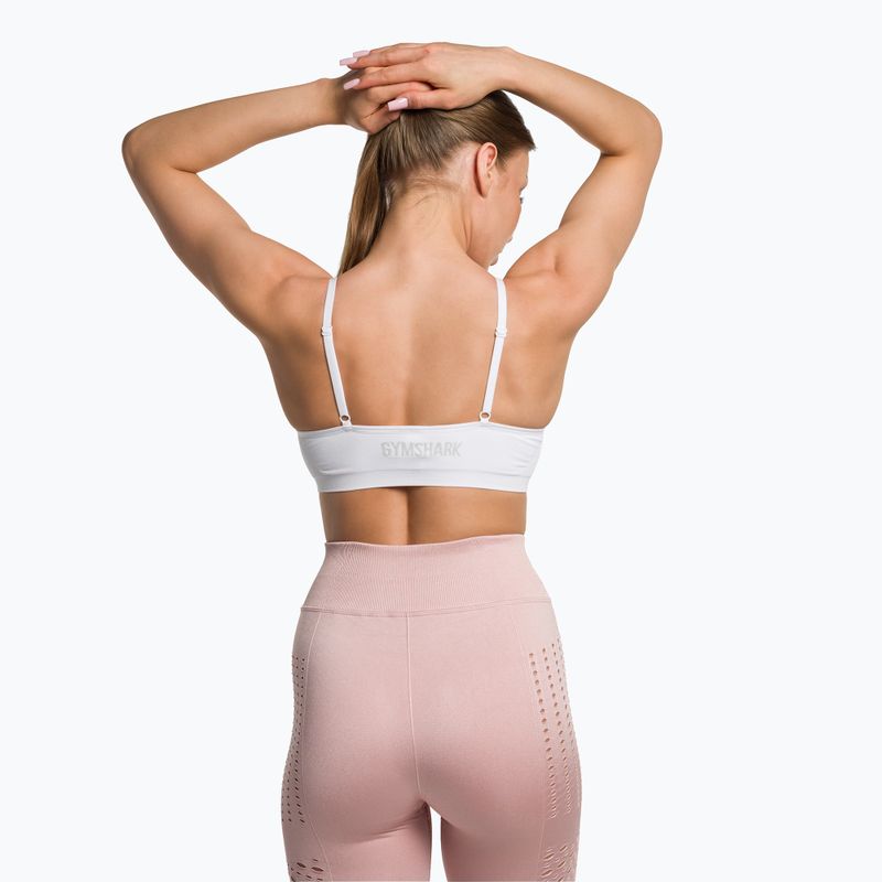 Бюстгальтер спортивний Gymshark Seamless Bralette High Neck white 3
