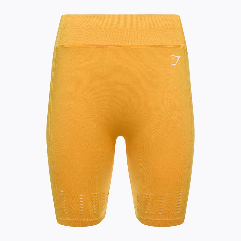 Шорти для тренувань жіночі Gymshark Flawless Shine Seamless saffron/yellow 5