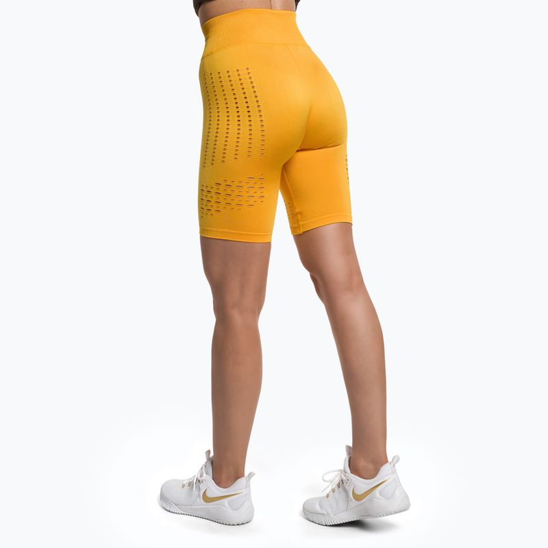 Шорти для тренувань жіночі Gymshark Flawless Shine Seamless saffron/yellow 3