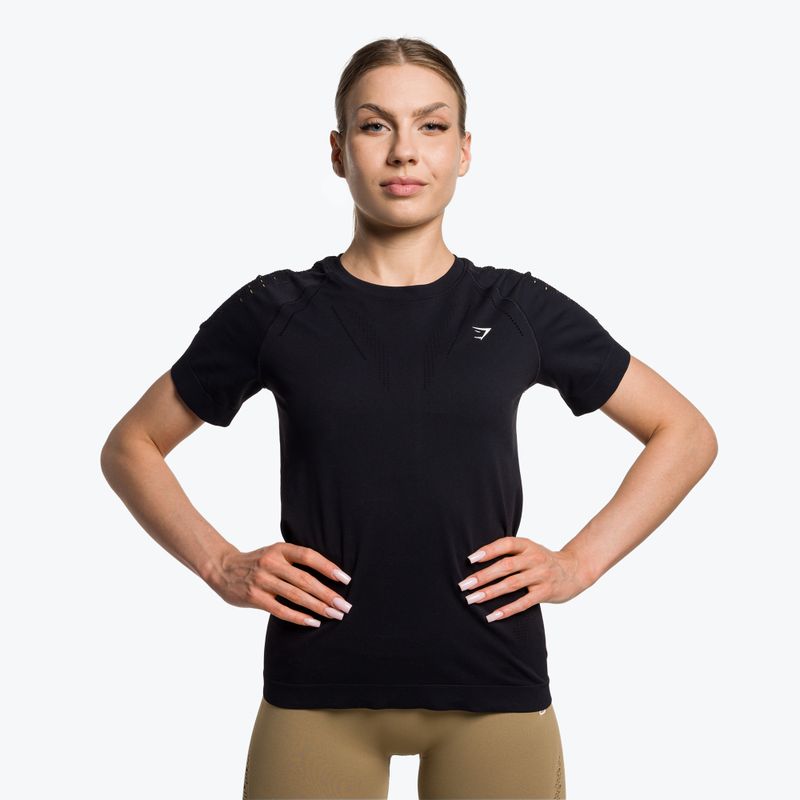 Футболка для тренувань жіноча Gymshark Energy Seamless black