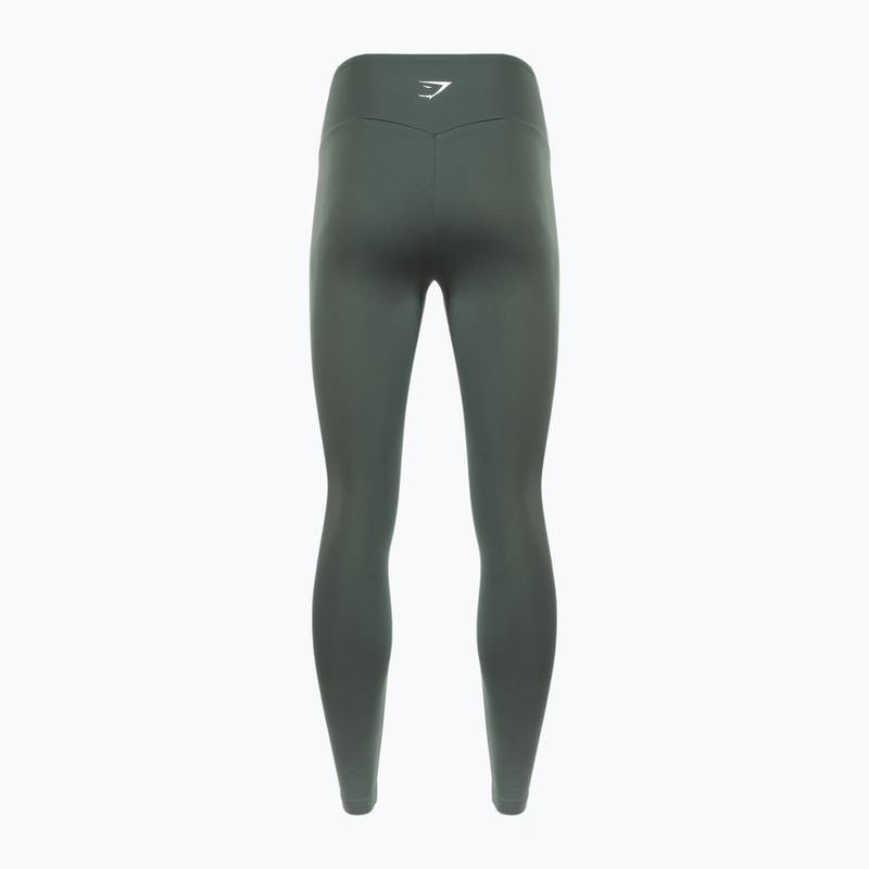 Легінси для тренувань жіночі Gymshark Training Full Length obsidian / green 2