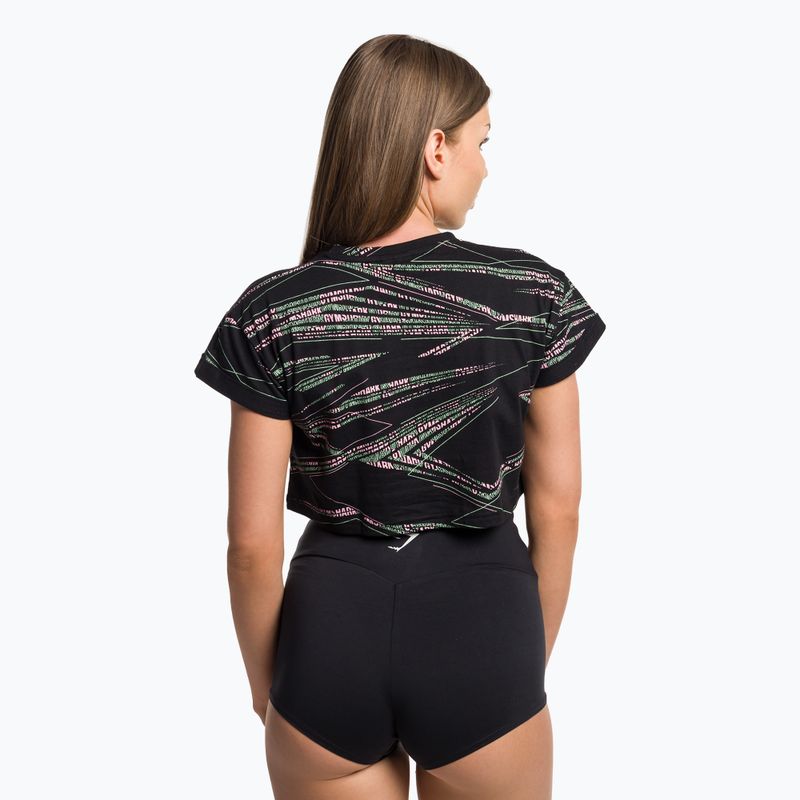 Топ тренувальний жіночий Gymshark Zone Graphic Crop black/lime 3