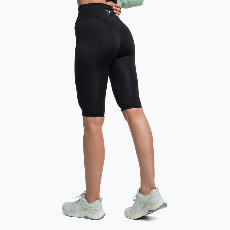 Легінси тренувальні жіночі Gymshark Training Cropped black/white 3