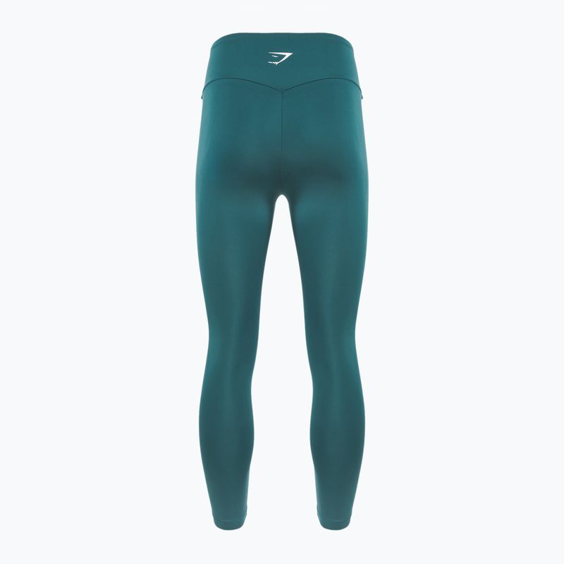 Жіночі тренувальні легінси Gymshark 7/8 teal 2