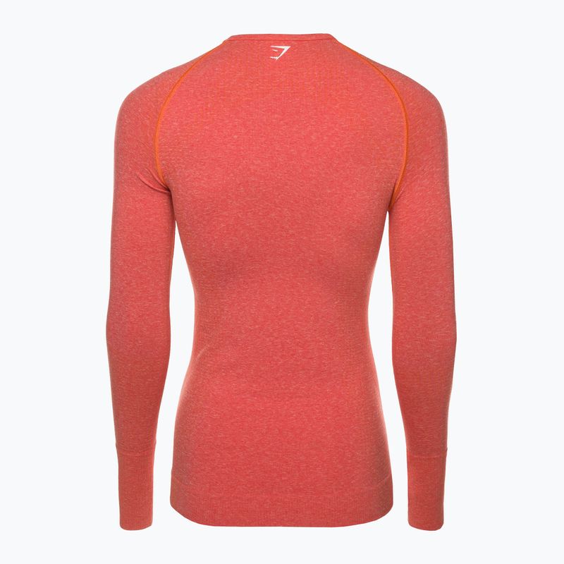 Топ лонгслів тренувальний жіночий Gymshark Vital Seamless Top red/orange/white 6