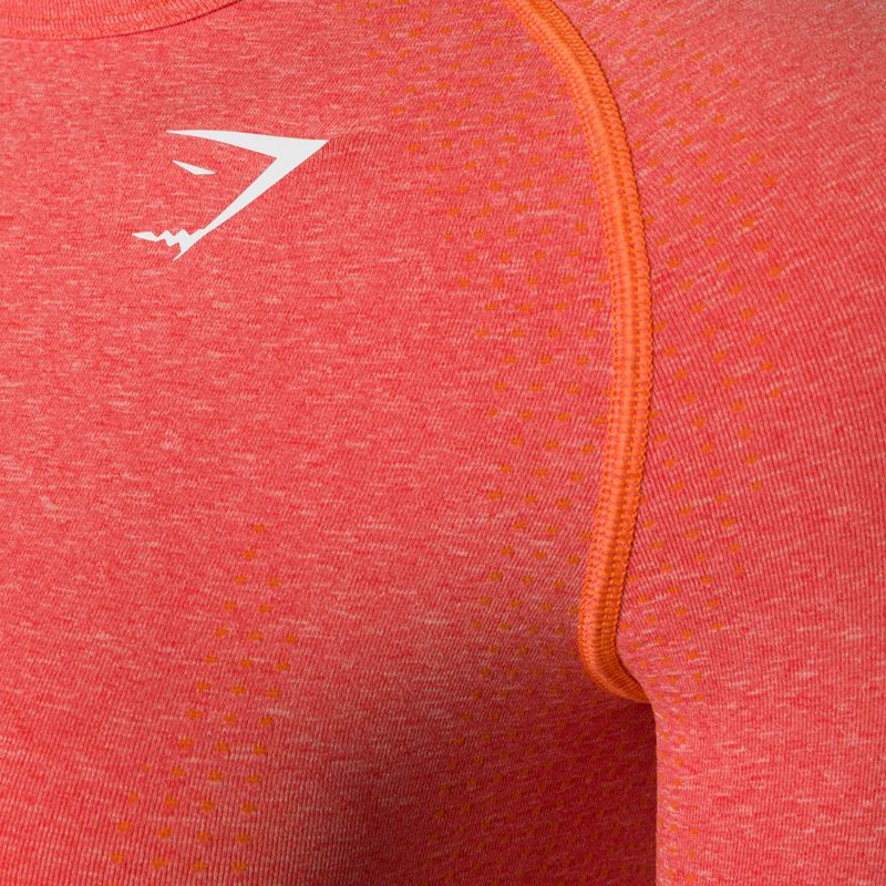 Топ лонгслів тренувальний жіночий Gymshark Vital Seamless Top red/orange/white 7