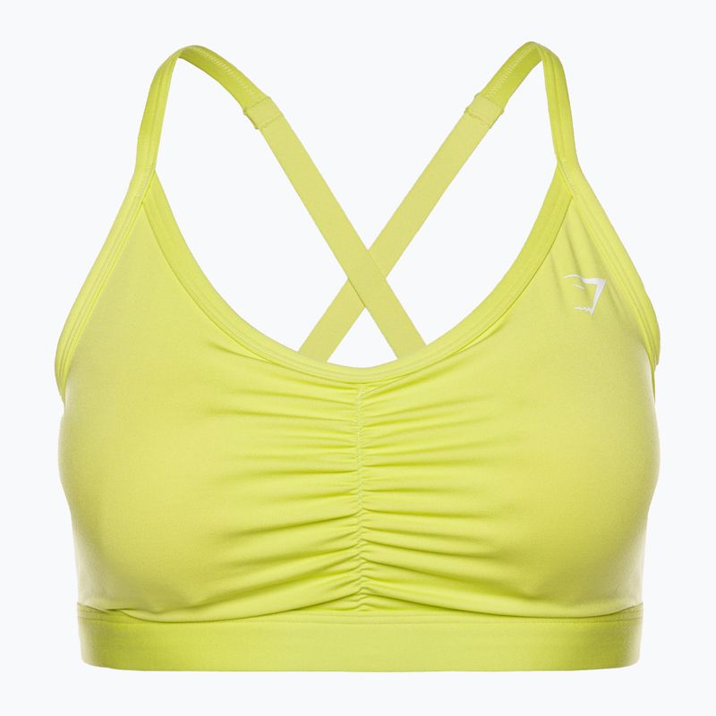 Бюстгальтер спортивний Gymshark Ruched Training Sports glitch yellow 5