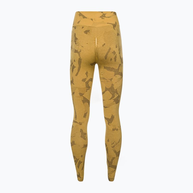 Легінси тренувальні жіночі Gymshark Adapt Camo Savanna Seamless yellow/white 6