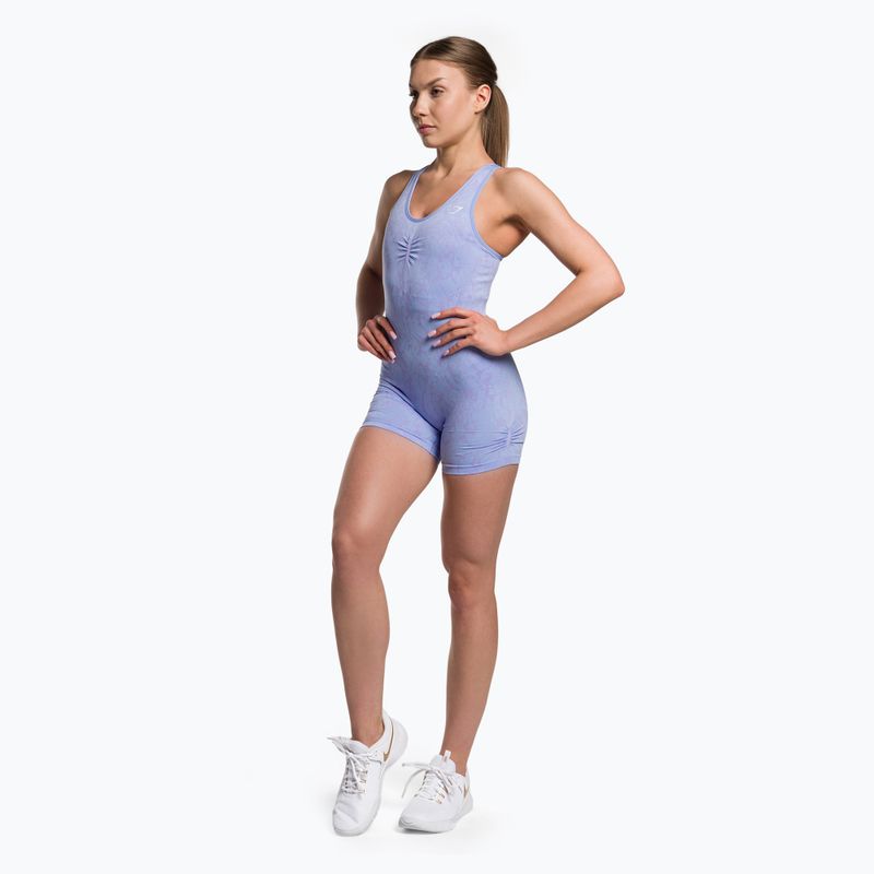 Бюстгальтер спортивний Gymshark Adapt Animal Butterfly alpine blue/purple/white