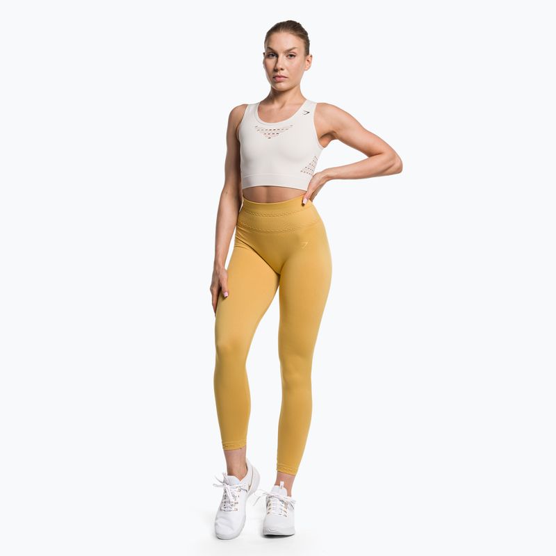 Легінси тренувальні жіночі Gymshark Studio indian yellow 2