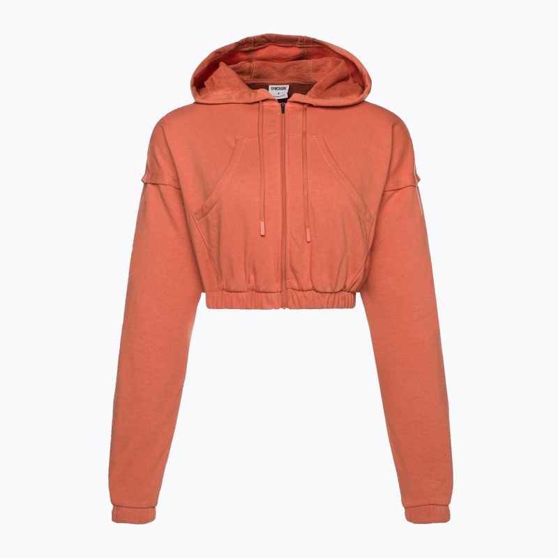 Кофта тренувальна жіноча Gymshark KK Twins Zip Up Crop orange 5