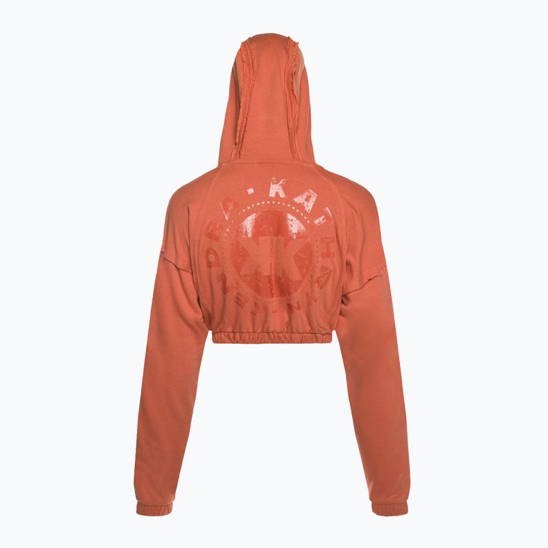 Кофта тренувальна жіноча Gymshark KK Twins Zip Up Crop orange 6