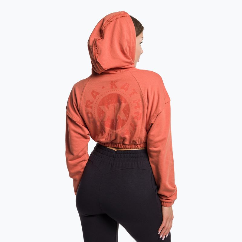 Кофта тренувальна жіноча Gymshark KK Twins Zip Up Crop orange 3