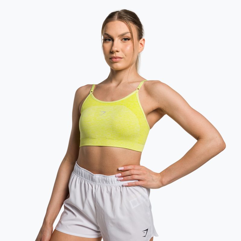 Бюстгальтер спортивний Gymshark Flex Strappy Sports glitch yellow marl