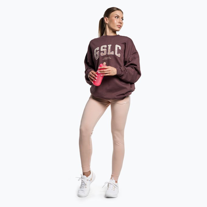 Кофта тренувальна жіноча Gymshark Gfx Gslc Oversized brown 2