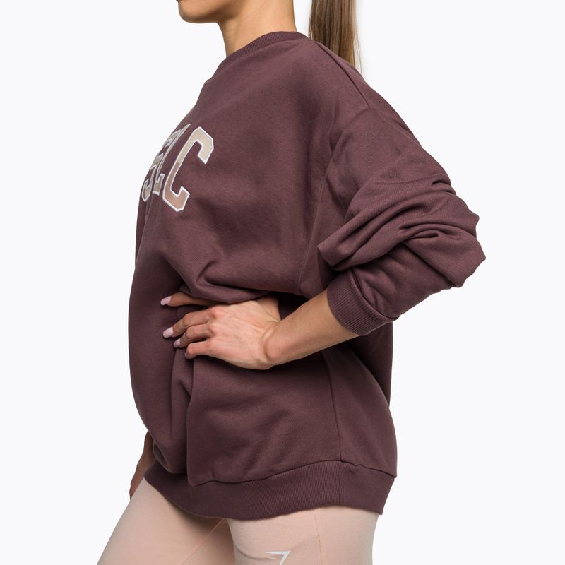 Кофта тренувальна жіноча Gymshark Gfx Gslc Oversized brown 4