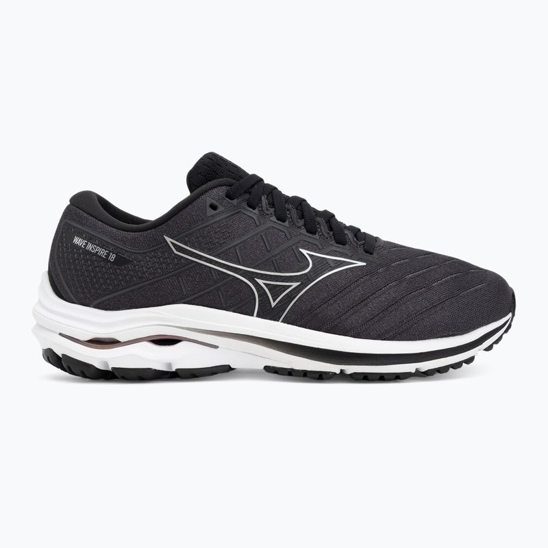 Кросівки для бігу чоловічі Mizuno Wave Inspire 18 D black/silver/ebony 2
