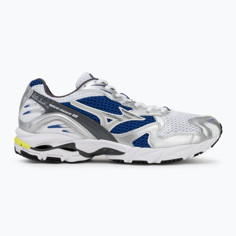 Кросівки чоловічі Mizuno Wave Rider 10 white/silver/surf the web 2
