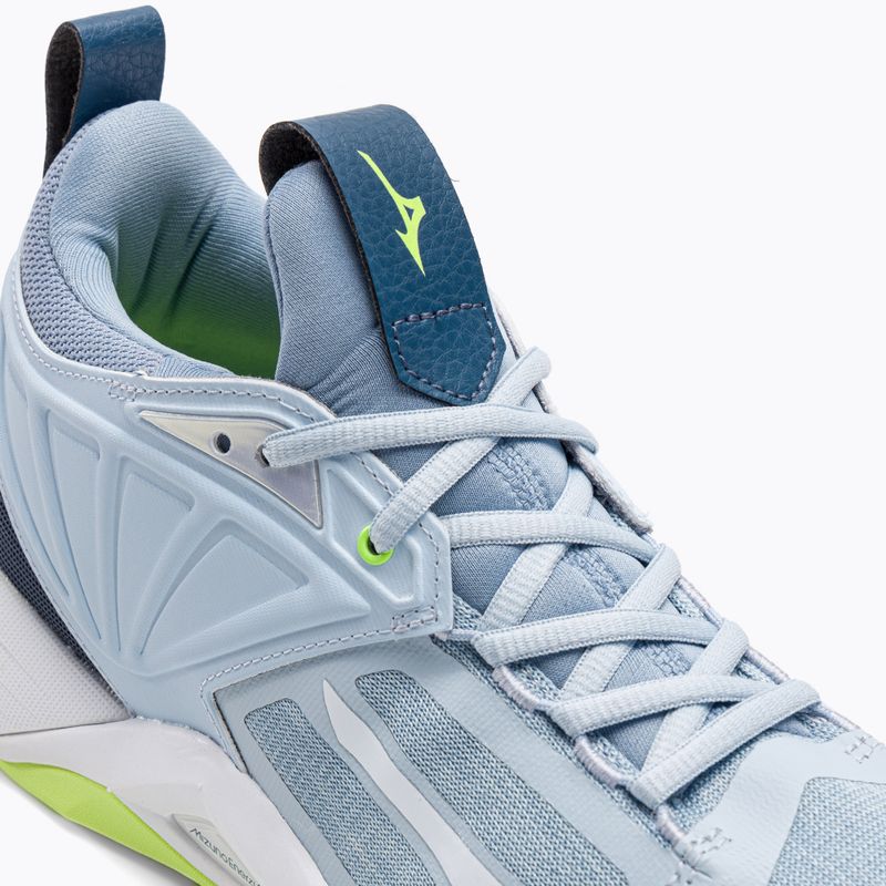 Чоловічі волейбольні кросівки Mizuno Wave Momentum 2 верес/білий/нео лайм 8