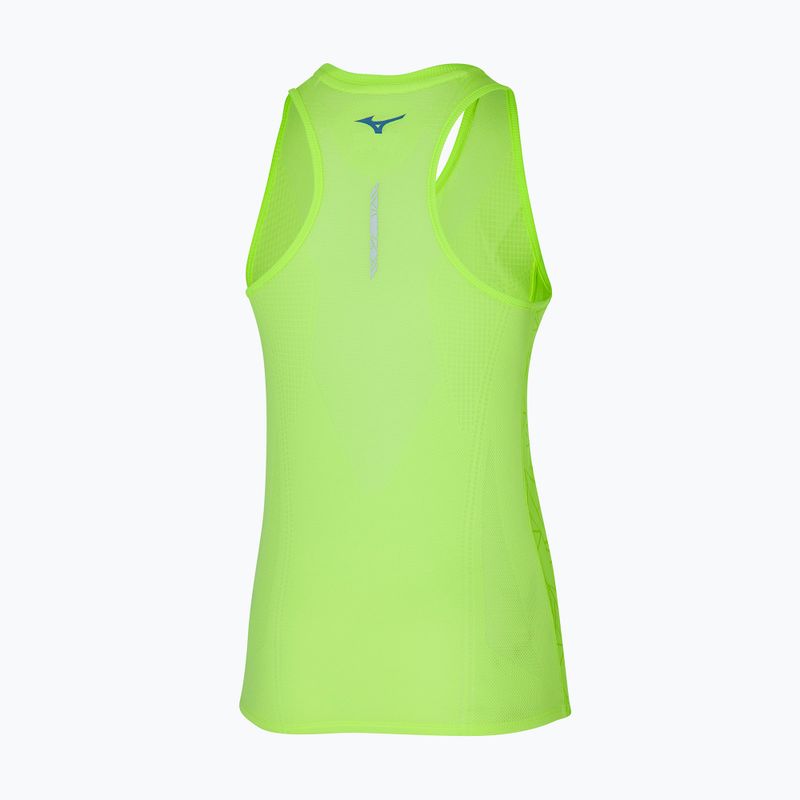 Танк топ для бігу жіночий Mizuno Aero Tank neolime 2