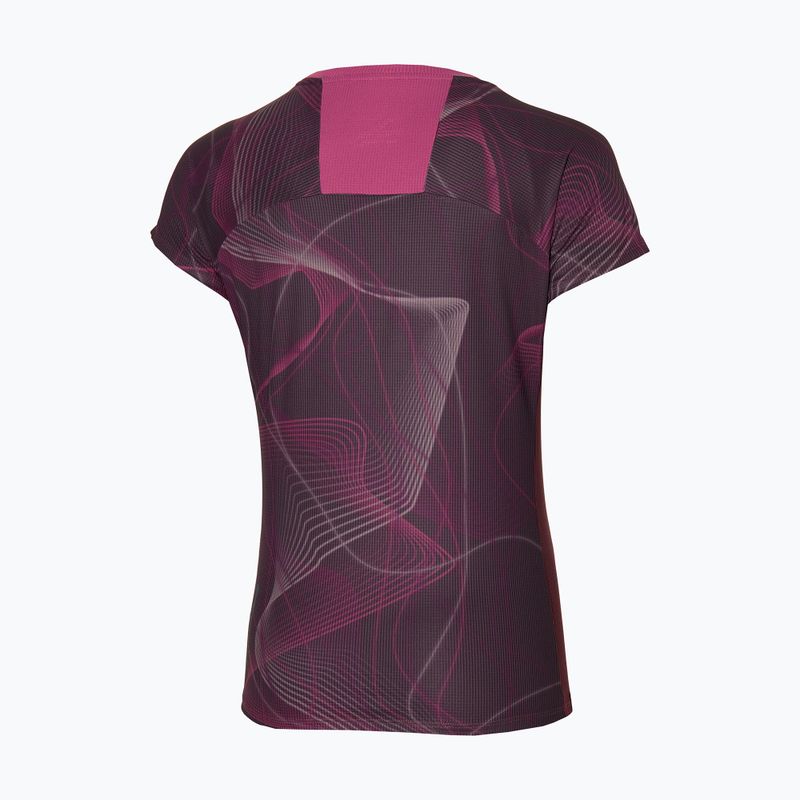 Футболка для бігу жіноча Mizuno Aero Tee gape wine 2