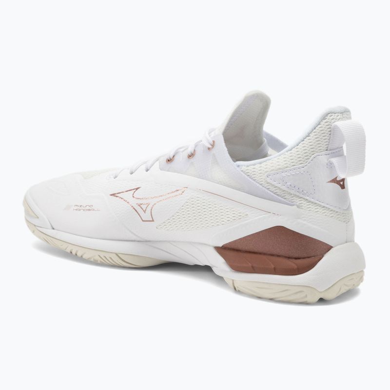 Жіночі гандбольні кросівки Mizuno Wave Mirage 4 білі/рожеві/білосніжні 3