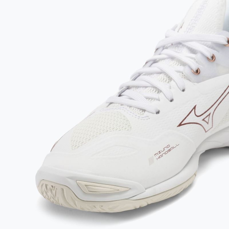 Жіночі гандбольні кросівки Mizuno Wave Mirage 4 білі/рожеві/білосніжні 7