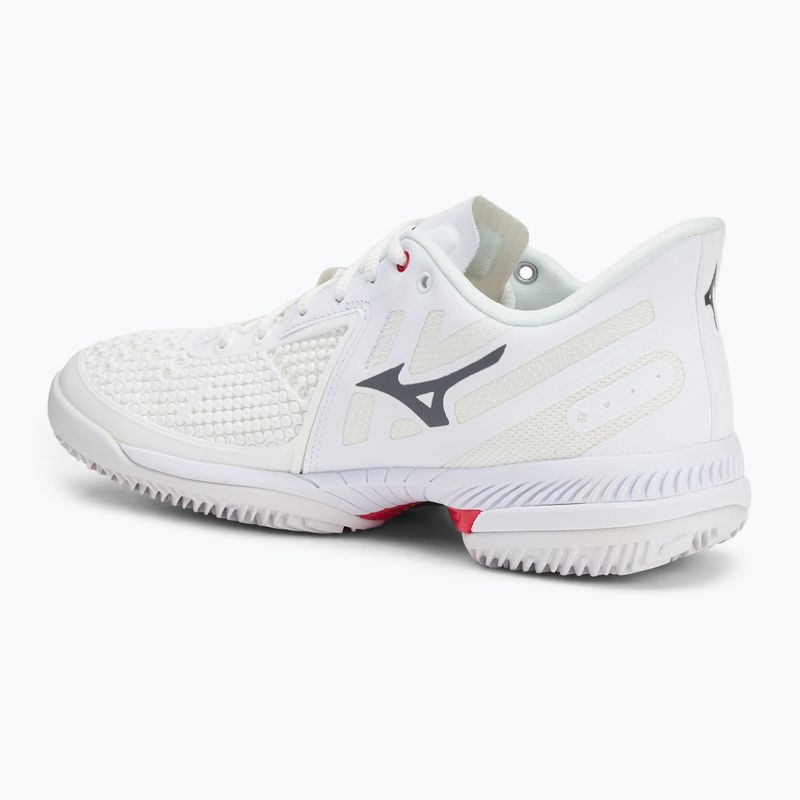 Кросівки тенісні жіночі Mizuno Wave Exceed Tour 5 CC undyed white/quiet shade/opera red 3
