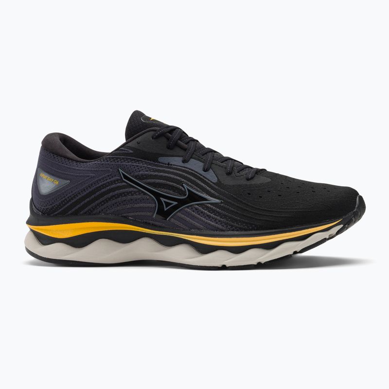 Чоловічі бігові кросівки Mizuno Wave Sky 6 чорний / пасати / золотий ф'южн 2