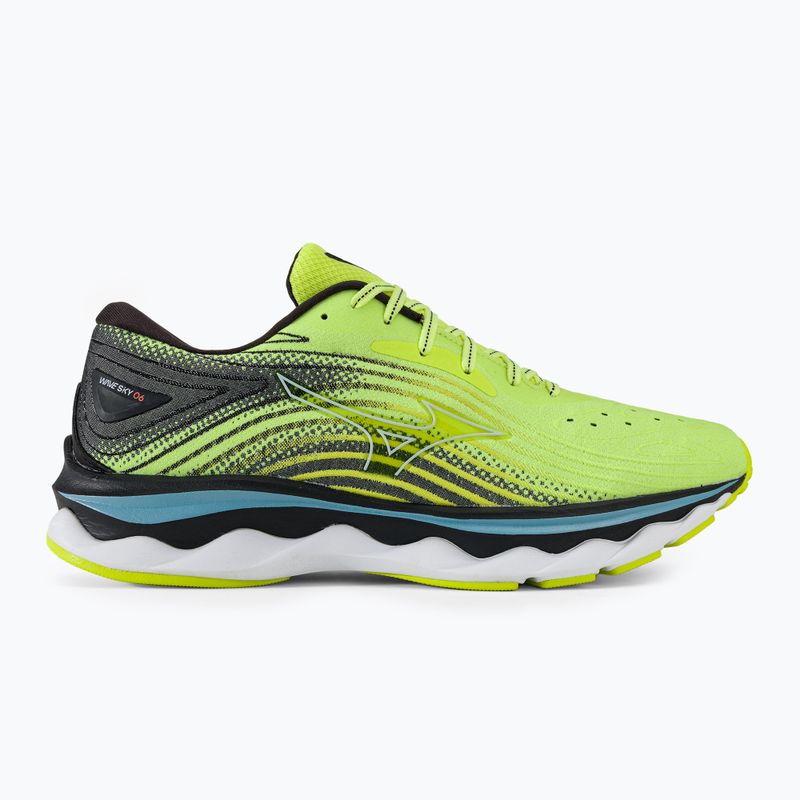 Чоловічі кросівки Mizuno Wave Sky 6 neo lime skywriting/black 2