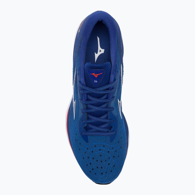 Чоловічі кросівки Mizuno Wave Sky 6 бірюзові морські/білі/черрі томат 8