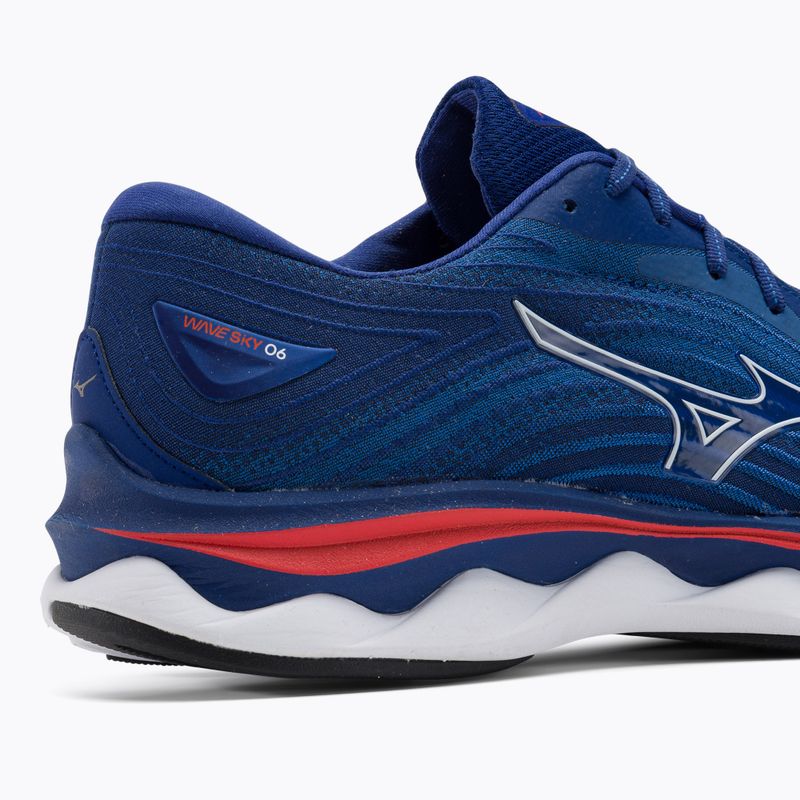 Чоловічі кросівки Mizuno Wave Sky 6 бірюзові морські/білі/черрі томат 11