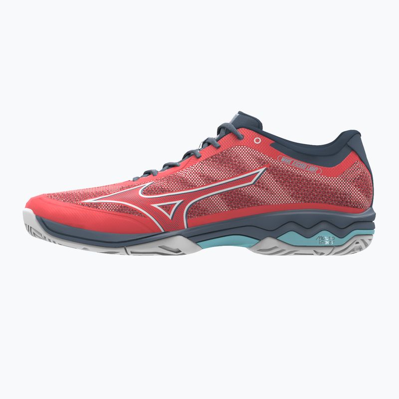 Кросівки для тенісу жіночі Mizuno Wave Exceed Light CC Fierry Coral 2/White/China Blue 61GC222158 10