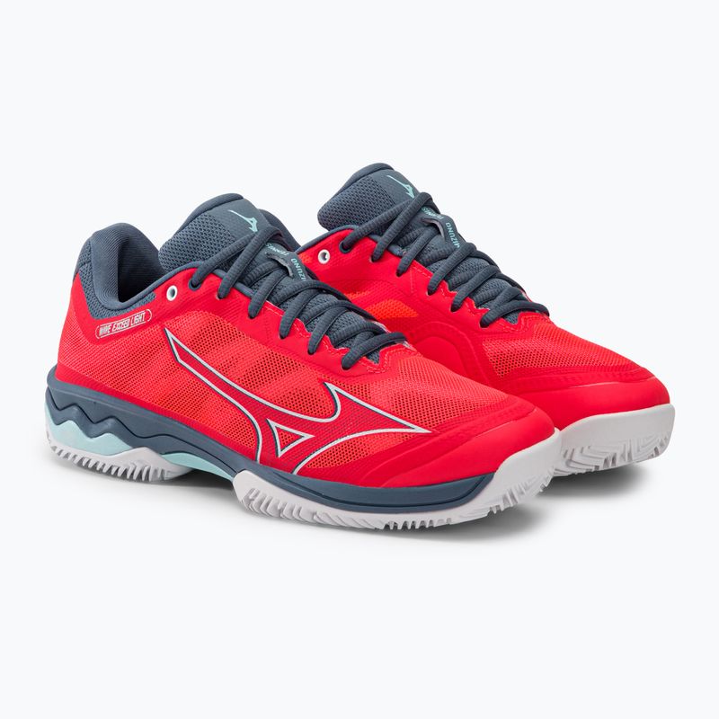 Кросівки для тенісу жіночі Mizuno Wave Exceed Light CC Fierry Coral 2/White/China Blue 61GC222158 4